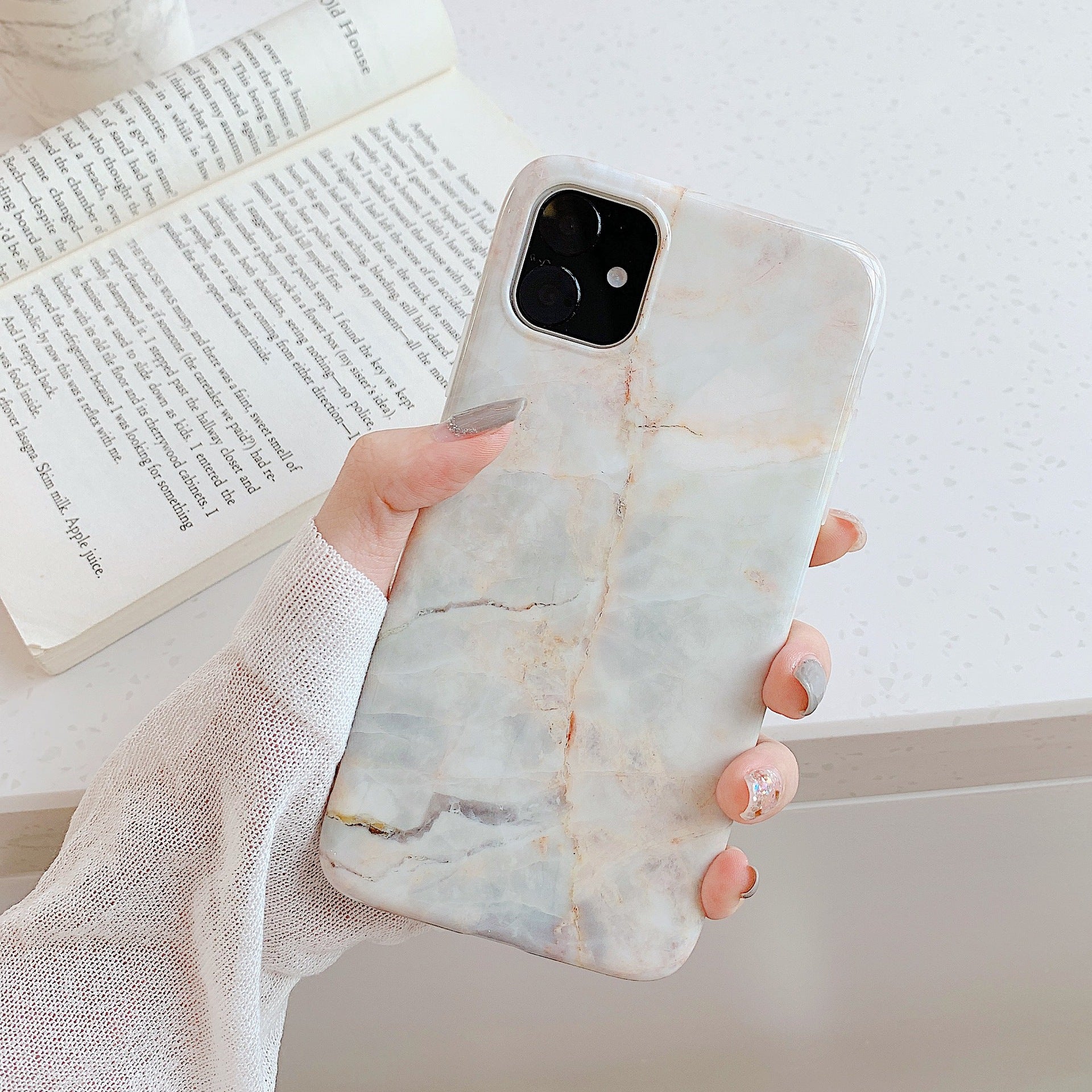 Frosty marble phone case