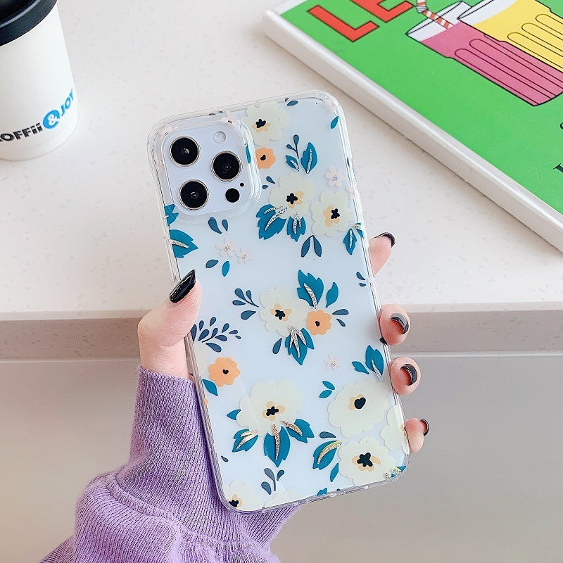 Laser Butterfly Floral Soft Cover for iPhone 11/12, XS, XR, 7/8 Plus