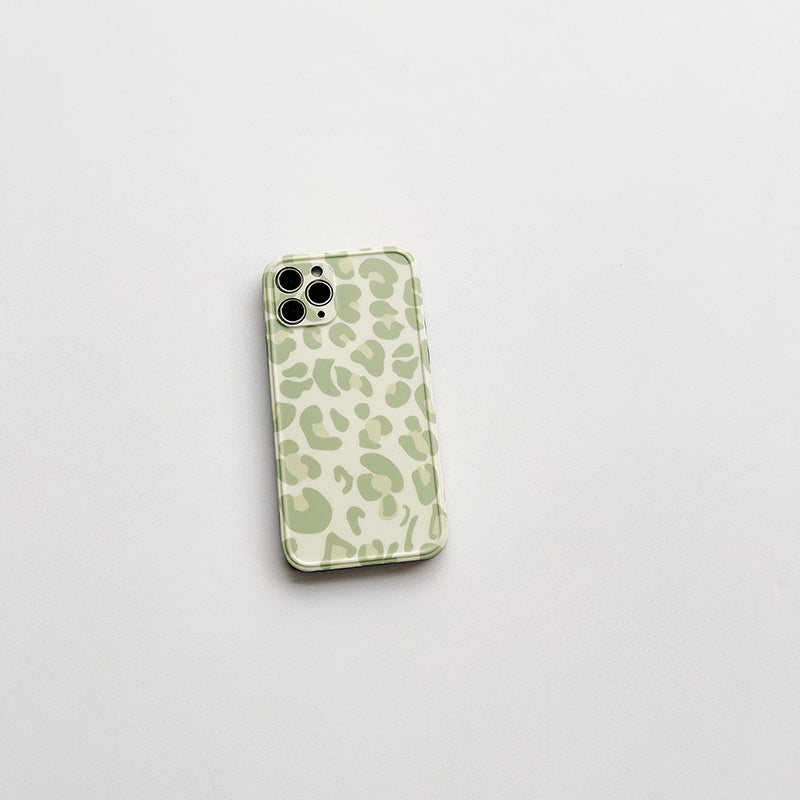 Green Leopard Print Silicone Protective Cover - Niche Style.