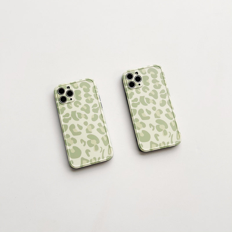 Green Leopard Print Silicone Protective Cover - Niche Style.