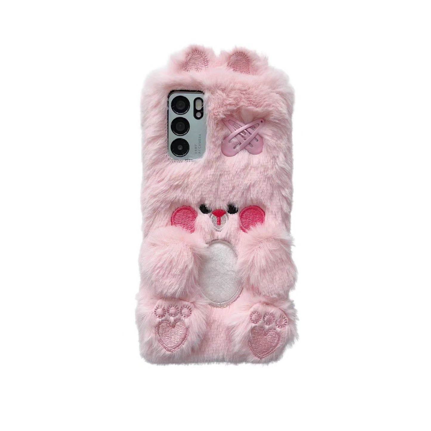 Autumn And Winter Plush Stereo Cute Cartoon Rabbit Phone Case