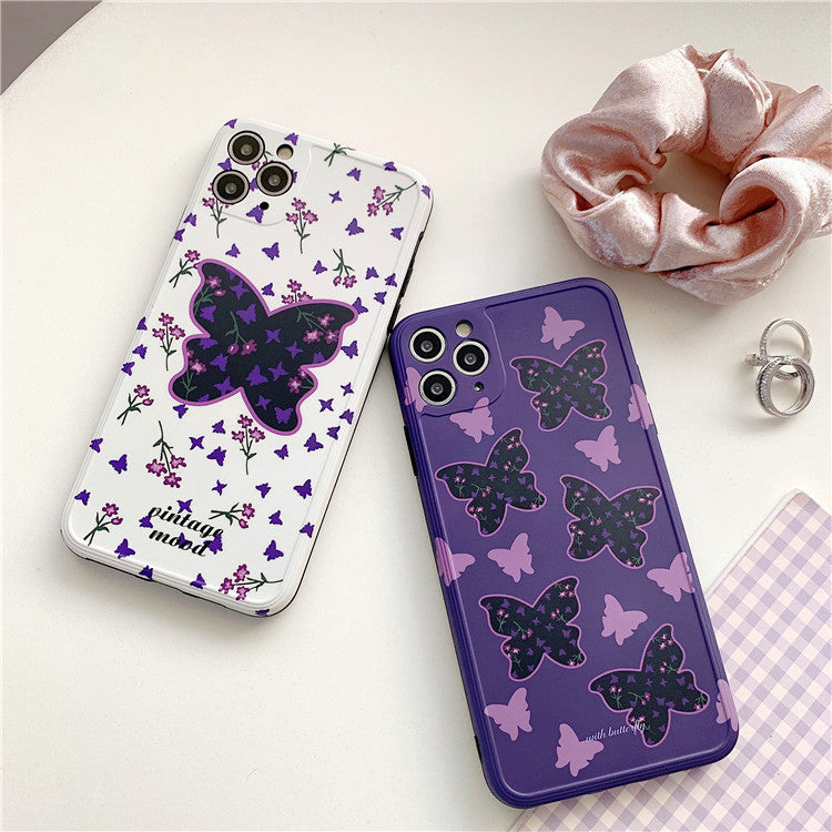 Floral butterfly full silicone protective cover