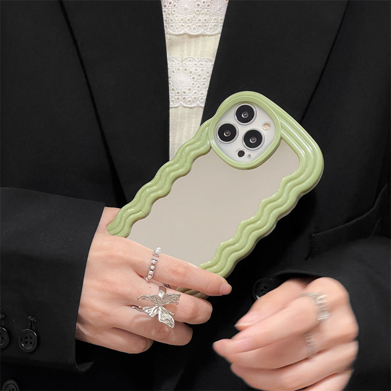 Creative Simple Mirror Bracket Silicone Phone Case