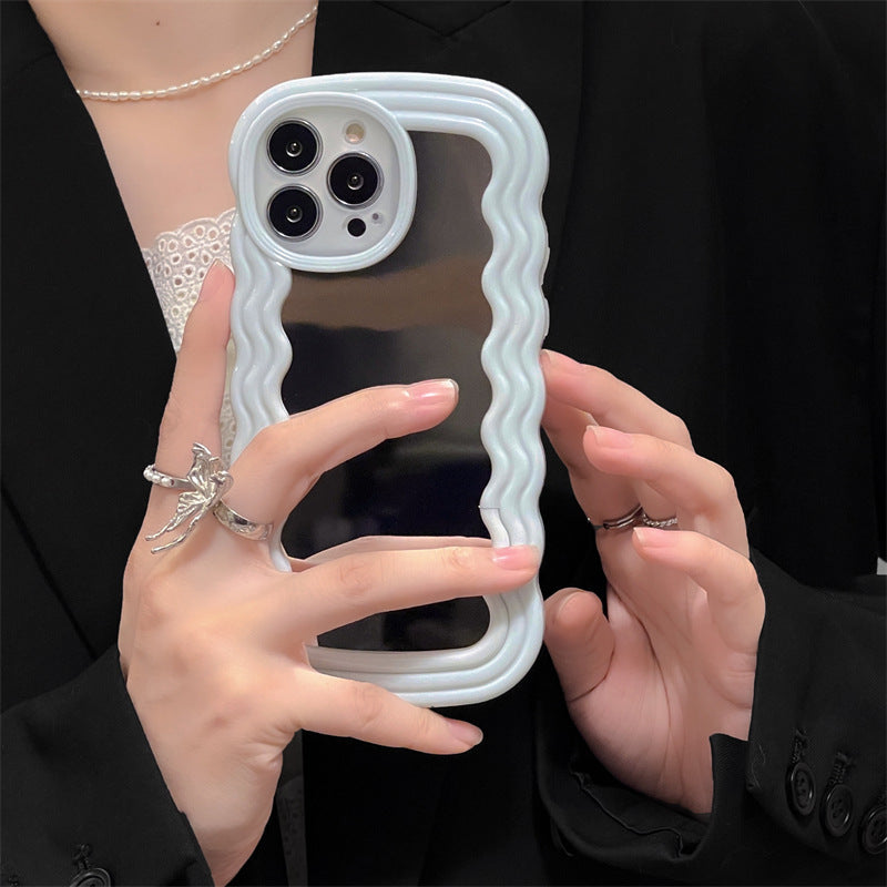 Creative Simple Mirror Bracket Silicone Phone Case