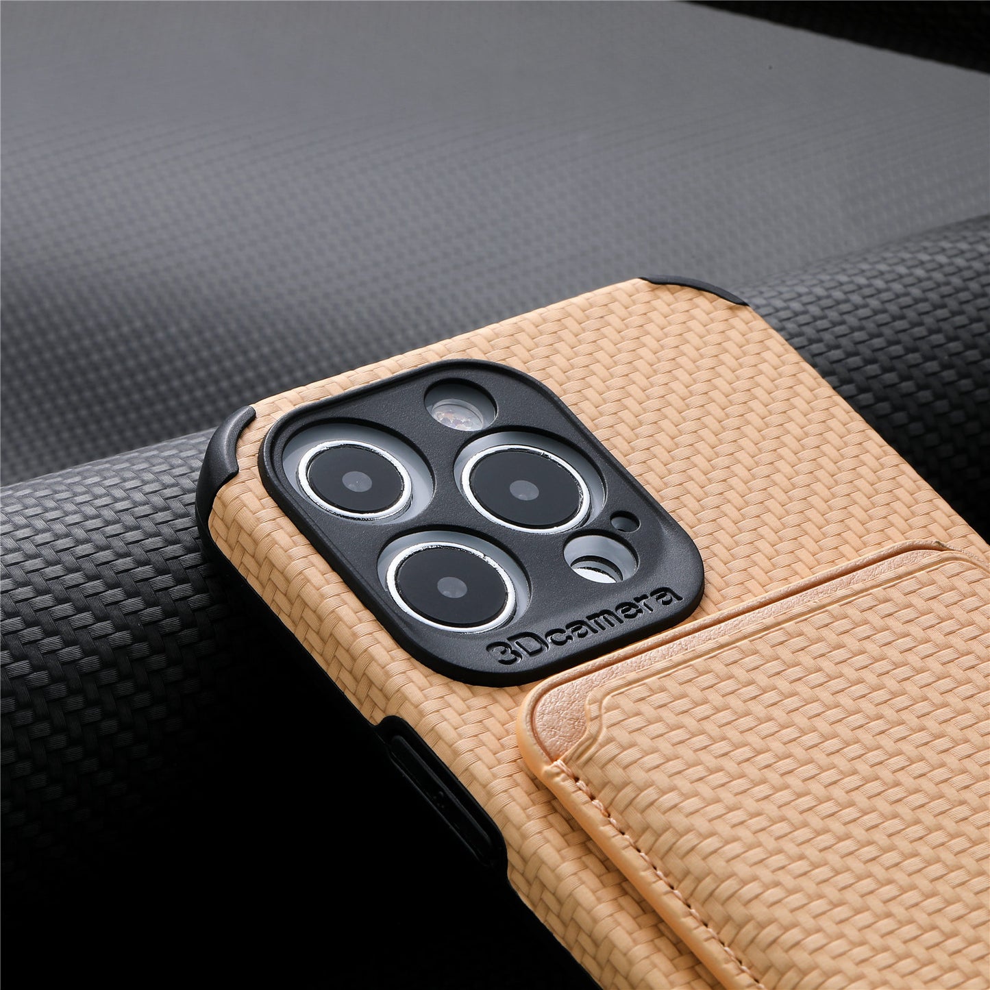 Magnetic Card Holder Fiber Pattern Phone Case