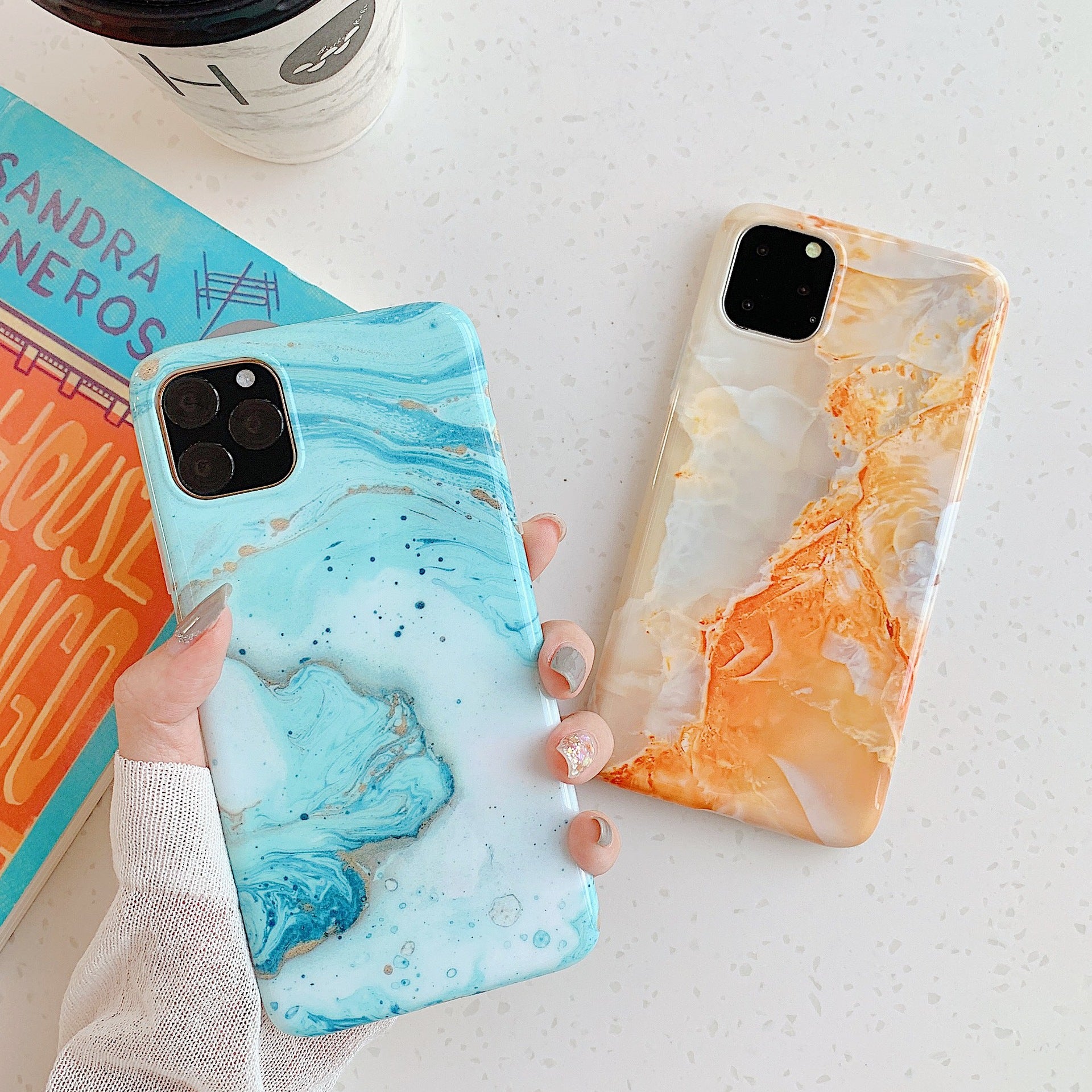 Frosty marble phone case