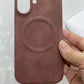 Skin-sensitive Sheepskin Magnetic Phone Case Drop-resistant Protective Cover