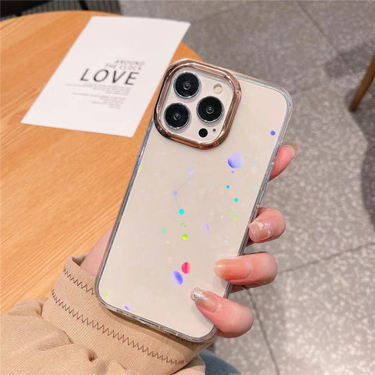 Mobile Phone Case Laser Colorful Love Protective Cover