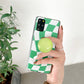 Checkerboard Mobile Phone Case Bracket Soft Shell Protection Cover