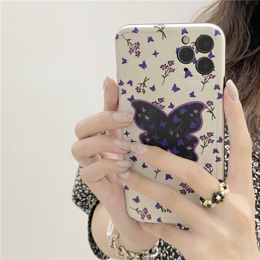 Floral butterfly full silicone protective cover