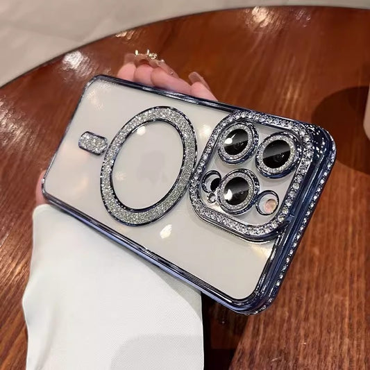 Magnetic Transparent Phone Case Silicone Protective Cover