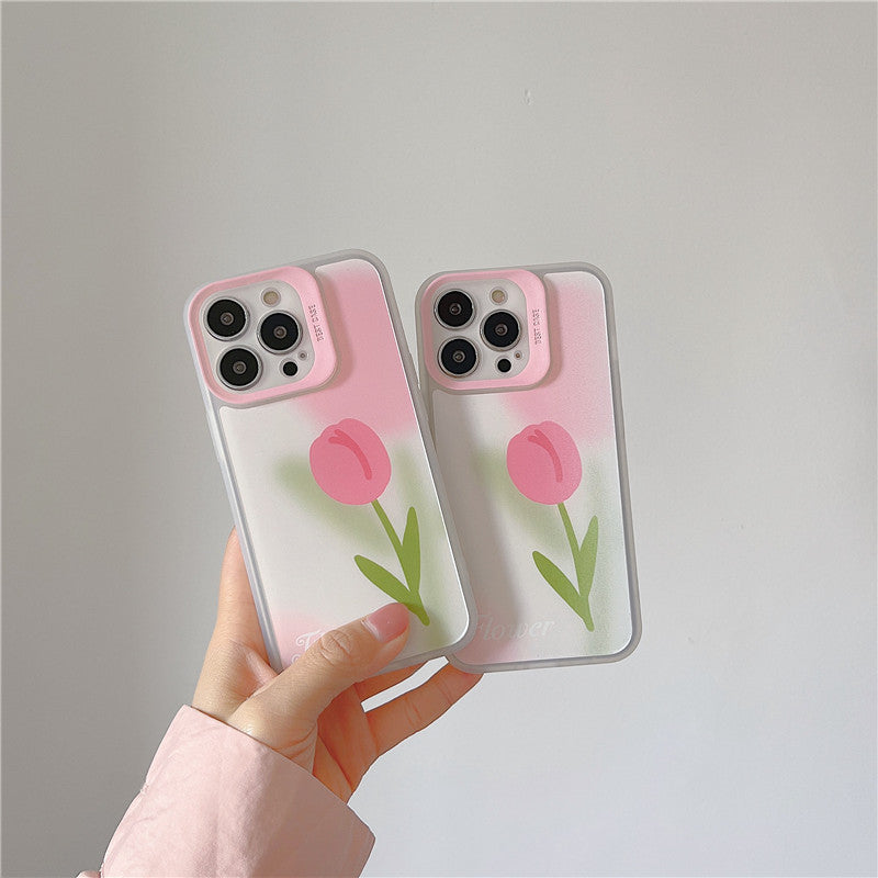 Tulip Transparent Tpu Mobile Phone Case Cover