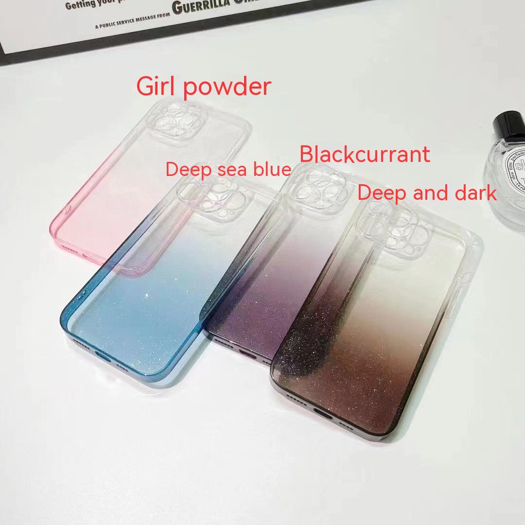 Gradient Glitter Transparent Glass Protective Cover