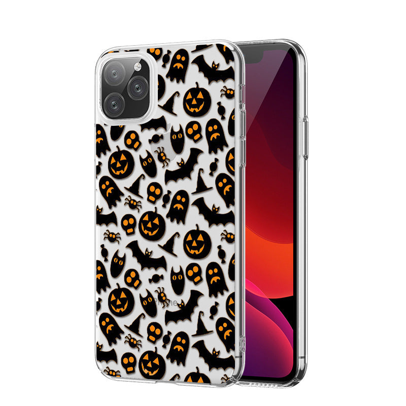 Halloween Series Transparent Silicone Protective Cover