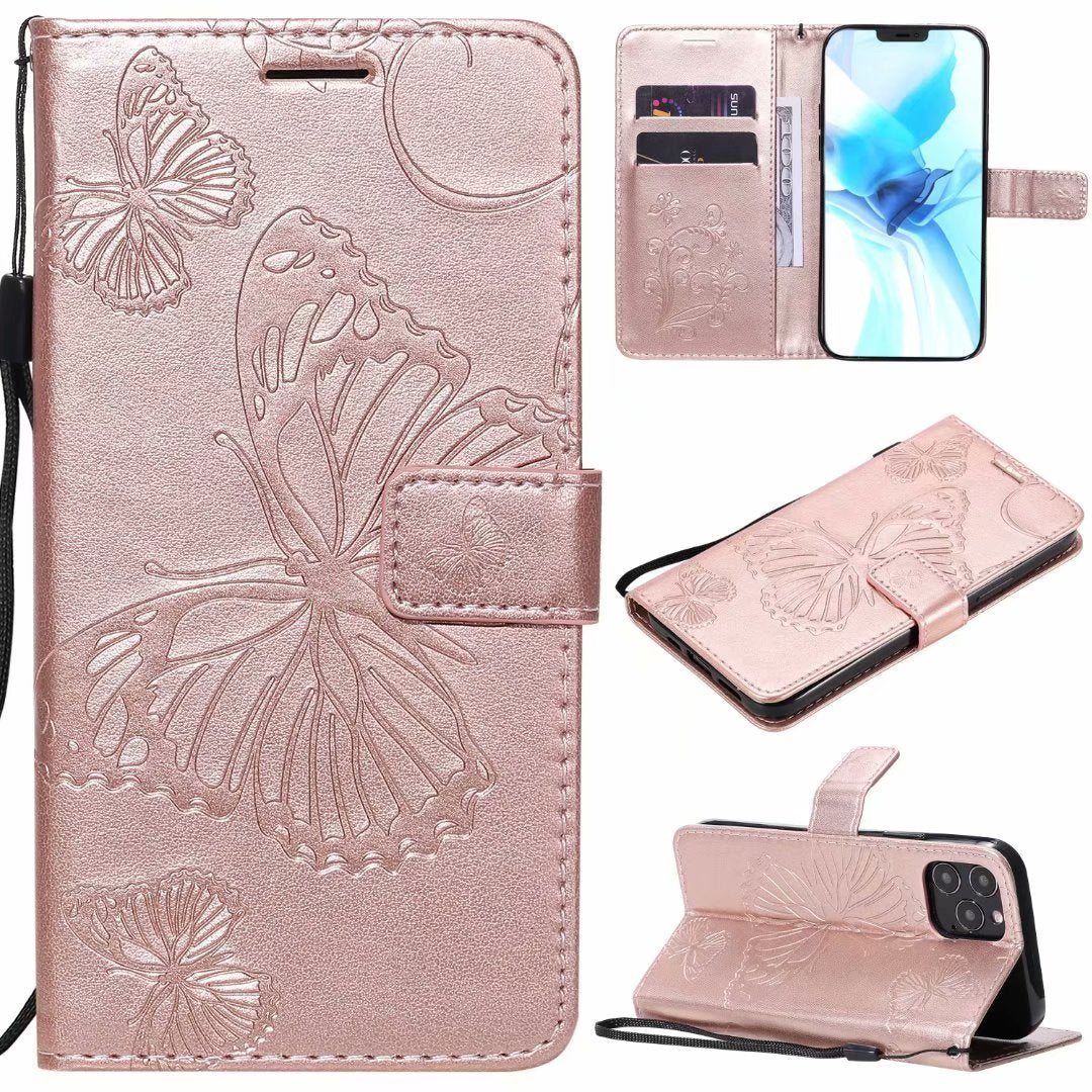 Pressed Butterfly Phone Case Leather Cover